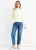 Witte oversized trui met grove steken