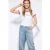 S.Oliver x Heidi Klum T-shirt met logo – ecru/rood