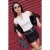 TRENDYOLMİLLA Dames Ecru Gestreept Kort Getailleerd Blouses