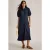 White Stuff Rua Broderie Shirt Dress Dark Navy