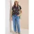 Cecil Dames Blouse met gespleten hals en bloemenpatroon in Blauw