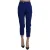 CYCLE Katoenen Koninklijk Blauw Hoge Taille Skinny Cropped Broekbroek