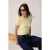 TRENDYOLMİLLA Dames Geel Stippen Kort Getailleerd T-shirts
