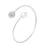 Armband u en mij witte cultuur parel en kristal preciosa wit semi rigide zilver 925