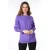 EsQualo Sweater Batwing Buttoned Cuff Deep Lavender
