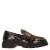 Manfield – Dames – Bruine lakleren loafers met pony hair –