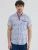 7Camicie Zakelijk overhemd ‘Iconic Linen Man Shirt Short Sleeve White Blue’  wit