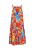 IZIA Jurk  blauw / donkerblauw / oranje / donkerrood