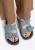 Wittchen Dames Blauwe Suède Leren Slippers