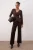 TRENDYOLMİLLA Dames Bruin Effen Lang Getailleerd Blouses
