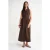 Geknoopte Tippet Kraag Maxi Jurk