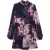 Ted Baker Aracely mini-jurk met bloemenprint van chiffon in bishop-stijl voor dames (Marine/Multikleurig)