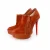 Bruin leren/suède platform laarzen