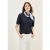 Cecil Dames Basic shirt met V-hals in Blauw