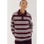 HARPER & YVE oversized gestreepte top – wijnrood