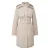 Dames klassieke katoen trenchcoat met afneembare capuchon slim fit COMMA