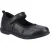 Hush Puppies Bianca SNR Meisjes Zwart Leren Schoenen
