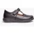 Geox Naimara G B Meisjes Leren School schoenen met Klittenbandsluiting Zwart