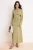 Trendyol Modest Dames Groen Effen Maxi Lang Casual Skater Modest Jurken