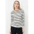 Caroll off shoulder gebreide gestreepte trui met wol – ecru