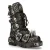 New Rock zwart lederen gotische laarzen met studs-1535-S1