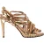 Diane von Furstenberg Sandalen met Open Neus en Bandjes in Gouden Leer