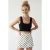 Dames Aangesloten Vierkante Hals Cropped Tanktop