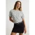 TRENDYOLMİLLA Dames Ecru Stippen Kort Getailleerd Blouses