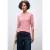Street One Dames Basic shirt met lange mouwen in Roze