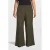 GREAT LOOKS crinkle wide leg broek khaki