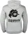 Heren Wandelhoodie H06 met Rits en Logo Lichtgrijs