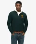 Gestreept Vintage Athletic Rugbyshirt Green