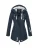 Marikoo lange dames gewatteerde jas Abendsternchen met afneembare capuchon