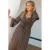 Bolina Island x Florine Hofstee maxi jurk met panterprint bruin