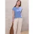 Street One Studio Dames Basic shirt met rimpels in Blauw