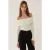 Off Shoulder Madonna Kraag Gebreide Top