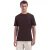 No Excess T-shirt crewneck crinkle dark brown