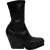 Stella McCartney Cowboy 80 Enkellaarsjes in Zwart Nepleer