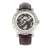 Reign Stavros automatisch skelet horloge met leren band