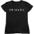 Friends Dames/dames Logo Fitted T-shirt (Zwart)