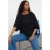 TRENDYOLMİLLA Dames Zwart Effen Kort Regular fit Blouses