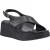 Hush Puppies Bex Wedge Nubuck Dames Zwarte Wedge Sandalen