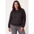Miss Etam Plus bomberjack met zebraprint – zwart