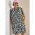 Knielange jurk met zebraprint