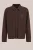 WE Fashion – Heren regular fit fijngebreide overshirt met embroidery – Regular fit – Donkerbruin – Katoen –