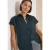 Basic blouse met overhemdkraag in effen kleur