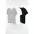 TRENDYOLMİLLA Dames Meerkleurig Gestreept 3-pack Kort Regular fit T-shirts