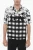 Dubbel geruit boxy fit overhemd in zwart en wit