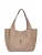 Roberta M Beige Rundleer Tas