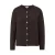 s.Oliver gebreid vest met wol – donkerbruin